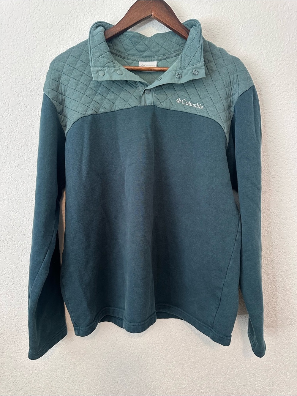 Columbia Women's Quilted Yoke Pullover Sweater - Teal
